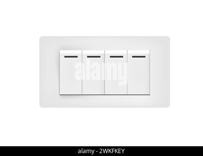 White electric switch. vector illustration Stock Vector