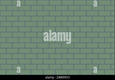 Green kitchen tiles background, vector Stock Vector