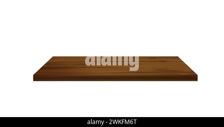 Wooden oak plank, perspective view, vector Stock Vector