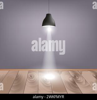 Black chandelier on grey background, vector Stock Vector