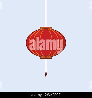 Chinese Lantern Festival Vector Icon Illustration Chinese Festival Vector Stock Vector