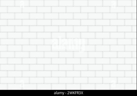 White kitchen tiles background. vector Stock Vector