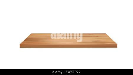 Wooden oak plank, perspective view, vector Stock Vector