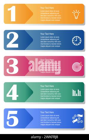 4 Step Business Infographic Template Stock Vector