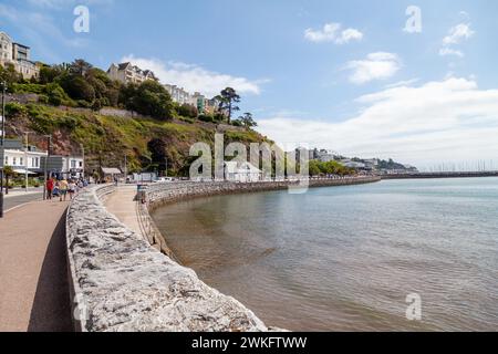 The seafront in Torquay on a summers day Stock Photo