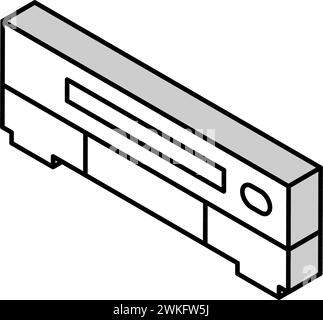 vhs player retro gadget line icon vector. vhs player retro gadget sign ...
