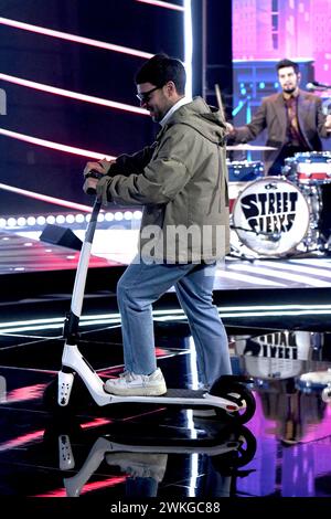 Milan, Italy. 20th Feb, 2024. Milan, TV broadcast “Stasera c'è Cattelan” - Gazzelle Credit: Independent Photo Agency/Alamy Live News Stock Photo