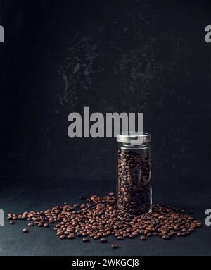 Fresh coffee. Turkish coffee. Morning coffee. Fresh harvest aromatic coffee. Selective focusing. Back for cafe, restaurant or coffee shop. advertising Stock Photo
