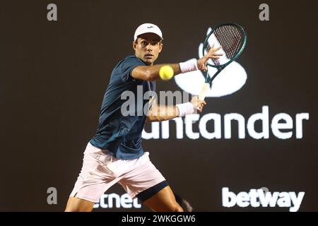 Rio de Janeiro, Brazil. 20th Feb, 2024. Facundo Diaz Acosta of Argentina returns a shot to Stan Wawrinka of Switzerland during day two of ATP 500 Rio Open presented by Claro at Jockey Club Brasileiro on February 20, 2024 in Rio de Janeiro, Brazil. Photo: Daniel Castelo Branco/DiaEsportivo/Alamy Live News Credit: DiaEsportivo/Alamy Live News Stock Photo