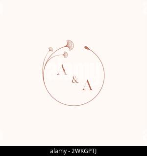 AA wedding monogram logo designideas as inspiration Stock Vector