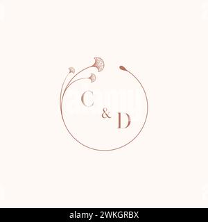 CD wedding monogram logo designideas as inspiration Stock Vector