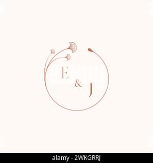 EJ wedding monogram logo designideas as inspiration Stock Vector