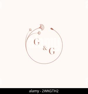 GG wedding monogram logo designideas as inspiration Stock Vector