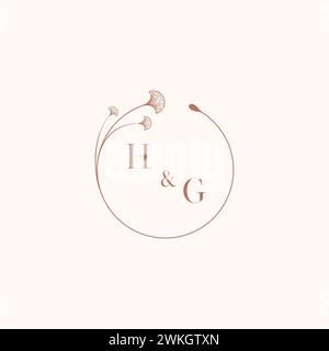 HG wedding monogram logo designideas as inspiration Stock Vector