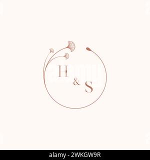 HS wedding monogram logo designideas as inspiration Stock Vector