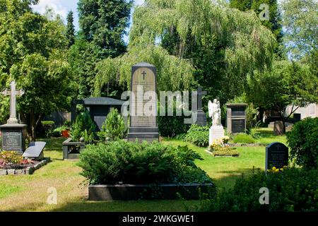 The Trinitatisfriedhof cemetery in Dresden's Johannstadt district is one of the city's burial grounds originally laid out as an epidemic cemetery Stock Photo