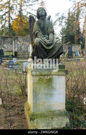 The Trinitatisfriedhof cemetery in Dresden's Johannstadt district is one of the city's burial grounds originally laid out as an epidemic cemetery Stock Photo