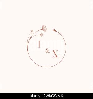 IX wedding monogram logo designideas as inspiration Stock Vector