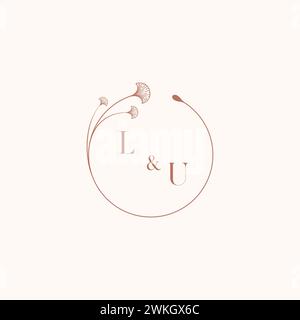 LU wedding monogram logo designideas as inspiration Stock Vector