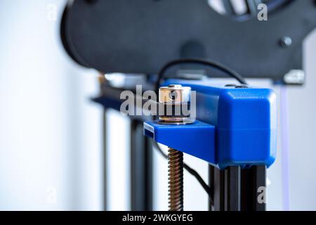 Detail of the pulleys of a 3D printer Stock Photo