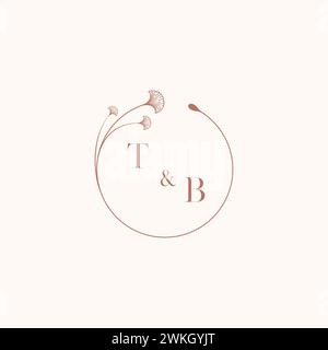 TB wedding monogram logo designideas as inspiration Stock Vector