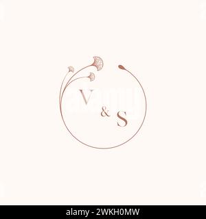 VS wedding monogram logo designideas as inspiration Stock Vector