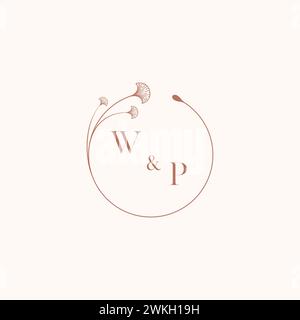 WP wedding monogram logo designideas as inspiration Stock Vector