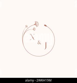 XJ wedding monogram logo designideas as inspiration Stock Vector