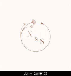 XS wedding monogram logo designideas as inspiration Stock Vector