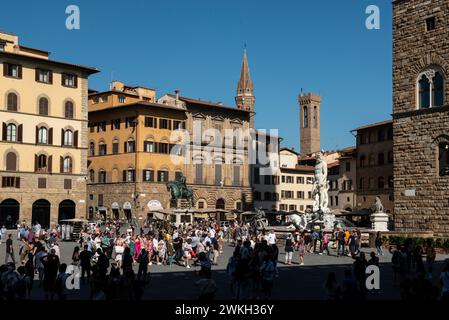Piazza della Signoria, Florence, Tuscany, Italy Stock Photo