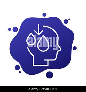 dehydration icon, line vector design Stock Vector