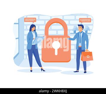 General rules for data protection GDPR. The strengths and unifies the protection of personal data. flat vector modern illustration Stock Vector