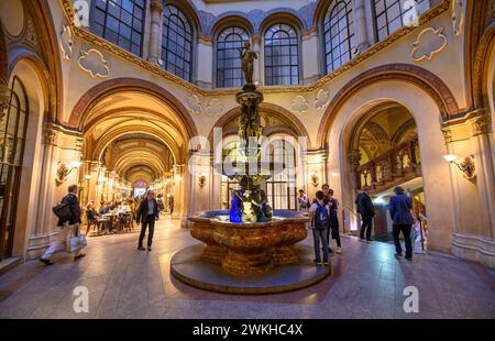 Vienna, Austria. Inside the Ferstel Passage, Palais Ferstel. A typcial viennese "Kaffeehaus" (coffee house). Located in the inner city district. Stock Photo