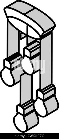 style lamp ceiling isometric icon vector illustration Stock Vector ...