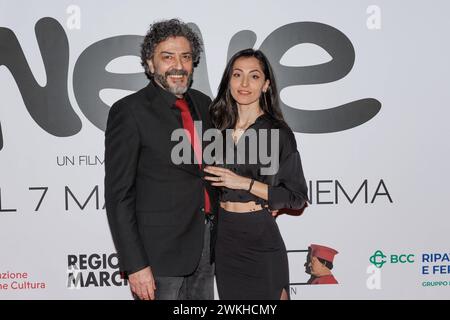 News - Photocall Movie Neve Ettore Belmondo and Jose Di Maro during the photocall of the movie Neve, 20 February 2024 at UCI Cinemas Porta di Roma, Rome, Italy Italy Copyright: xcxEmanuelaxVertolli/SportReporterx/xLiveMediax LPN 1244480 Stock Photo