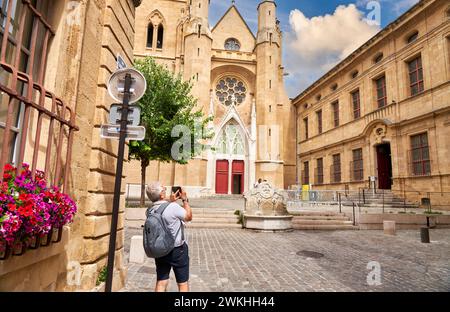 Musée Granet, Eglise et Paroisse Saint-Jean-de-Malte, Aix-en-Provence,  Bouches-du-Rhône, Provence, Provence-Alpes-Côte d'Azur, France, Europe. Stock Photo