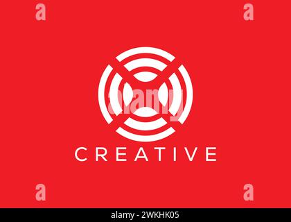 Creative and minimal letter O wifi logo vector template. Abstract circle wifi logo Stock Vector