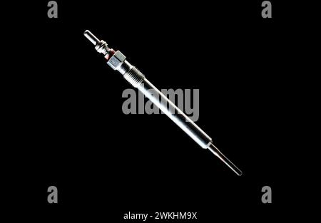 Modern ceramic rod glow plug for diesel engine on a white background ...