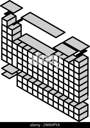 periodic table isometric icon vector illustration Stock Vector Image ...