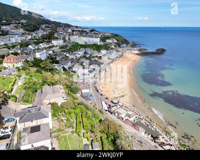 Ventnor town and beach Isle of Wight UK drone,aerial Stock Photo