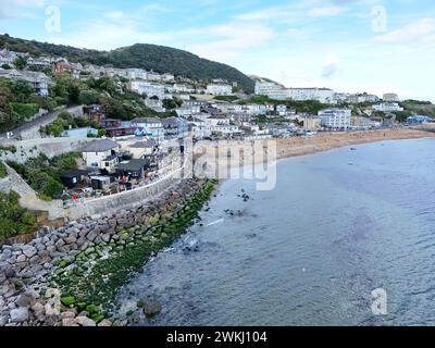 Ventnor beach  Isle of Wight UK drone,aerial summers day Stock Photo