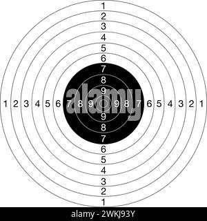 Olympic shooting target center sport center symbol, vector illustration Stock Vector