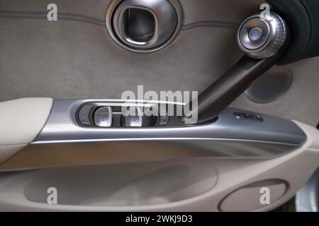 sound system controls on driver's door, Interior of Genesis GV60 ...