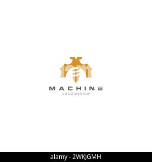 M Machine Logo Simple. Letter M Logo Stock Vector