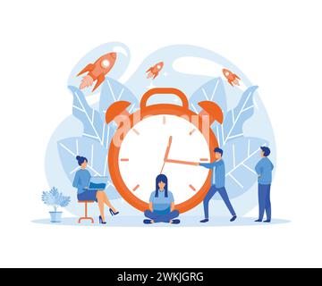 Time management business. Projects and deadlines. flat vector modern illustration Stock Vector