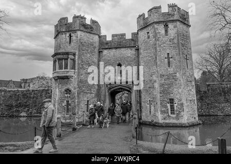 Portcullis of the The Bishop's Palace in Wells, Somerset Stock Photo