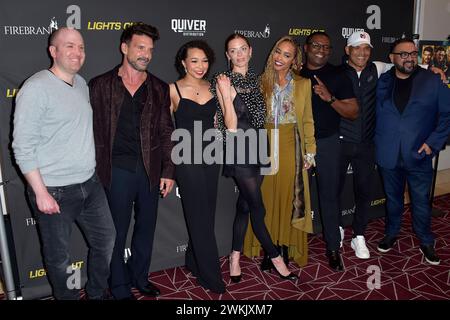 Brandon Burrows, Frank Grillo, Jailyn Rae, Jaime King, Erica Peeples, Mekhi Phifer, Amaury Nolasco und Christian Sesma beim Special Screening des Kinofilms Lights Out im The London. West Hollywood, 20.02.2024 *** Brandon Burrows, Frank Grillo, Jailyn Rae, Jaime King, Erica Peeples, Mekhi Phifer, Amaury Nolasco and Christian Sesma at the special screening of the movie Lights Out at The London West Hollywood, 20 02 2024 Foto:xD.xStarbuckx/xFuturexImagex lights 4309 Stock Photo