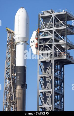 Cape Canaveral, Brevard County. 20th Feb, 2024. Liftoff & Pad Photos of SpaceX B-1067-17 carrying the Indonesia Telecommunication satellite MERAH PUTIH 2 from SLC-40 Cape Canaveral, Florida, Brevard County, USA at 3:11 PM on February 20, 2024. (Photo by Scott Schilke/Sipa USA) Credit: Sipa USA/Alamy Live News Stock Photo