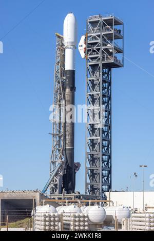 Cape Canaveral, Brevard County. 20th Feb, 2024. Liftoff & Pad Photos of SpaceX B-1067-17 carrying the Indonesia Telecommunication satellite MERAH PUTIH 2 from SLC-40 Cape Canaveral, Florida, Brevard County, USA at 3:11 PM on February 20, 2024. (Photo by Scott Schilke/Sipa USA) Credit: Sipa USA/Alamy Live News Stock Photo