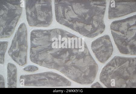 nature stone wall texture with cement joints Stock Photo
